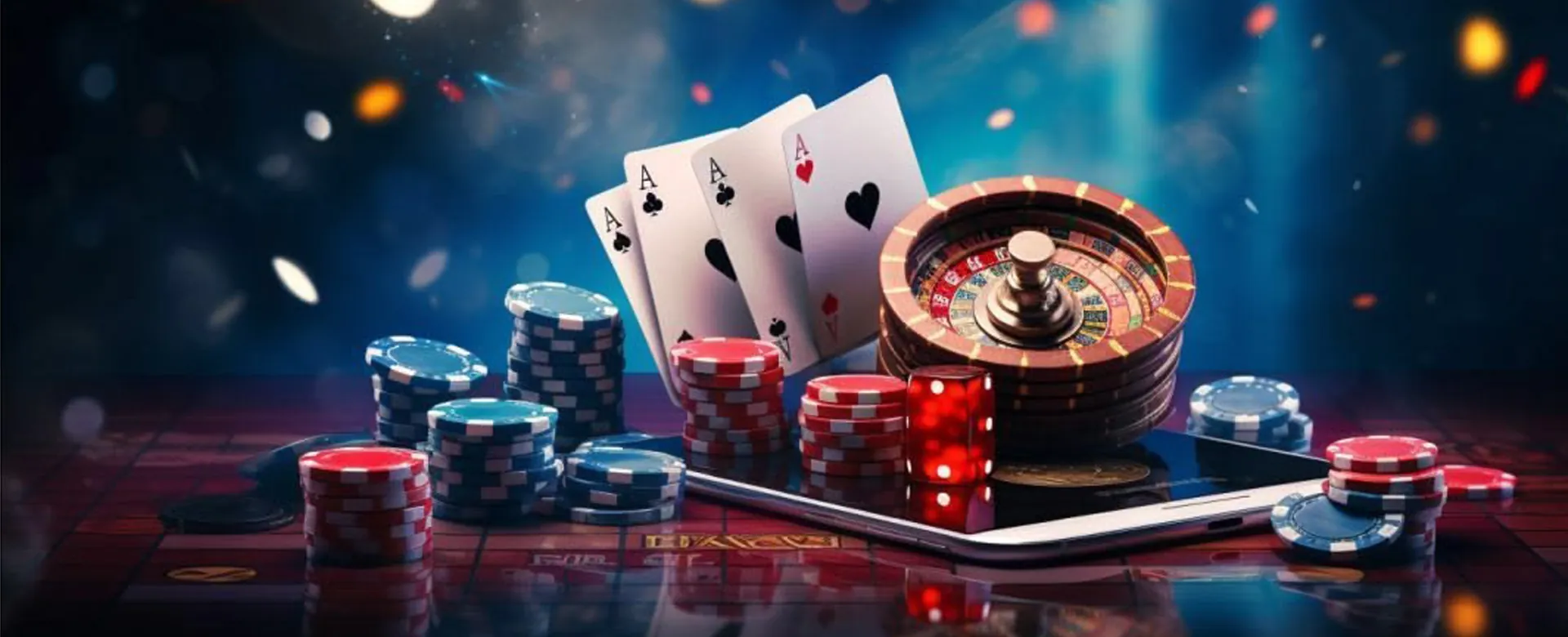 55bmw Online Poker Table with Cards and Chips
